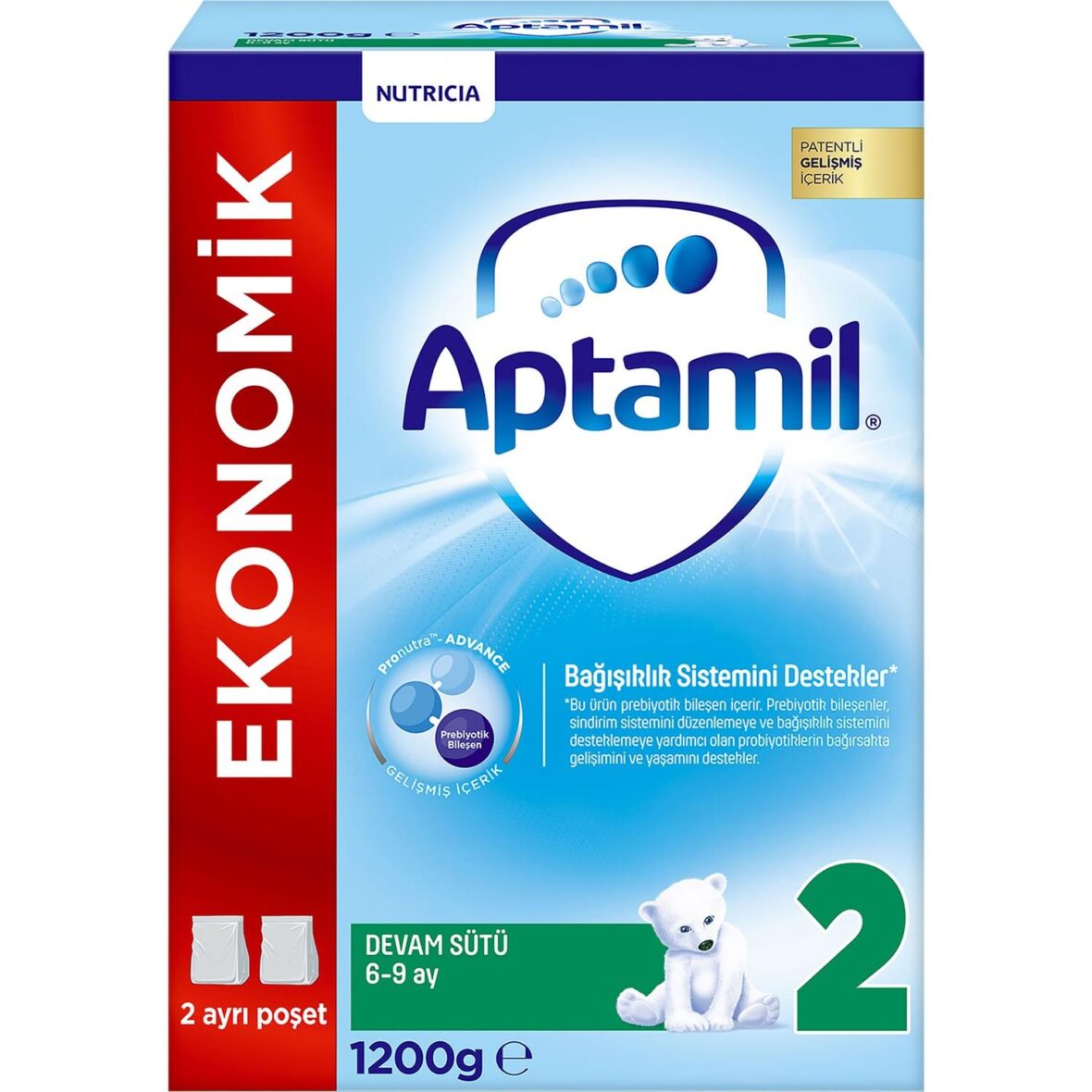 Aptamil Devam Sütü Maması No2 6-9 Ay 1200gr