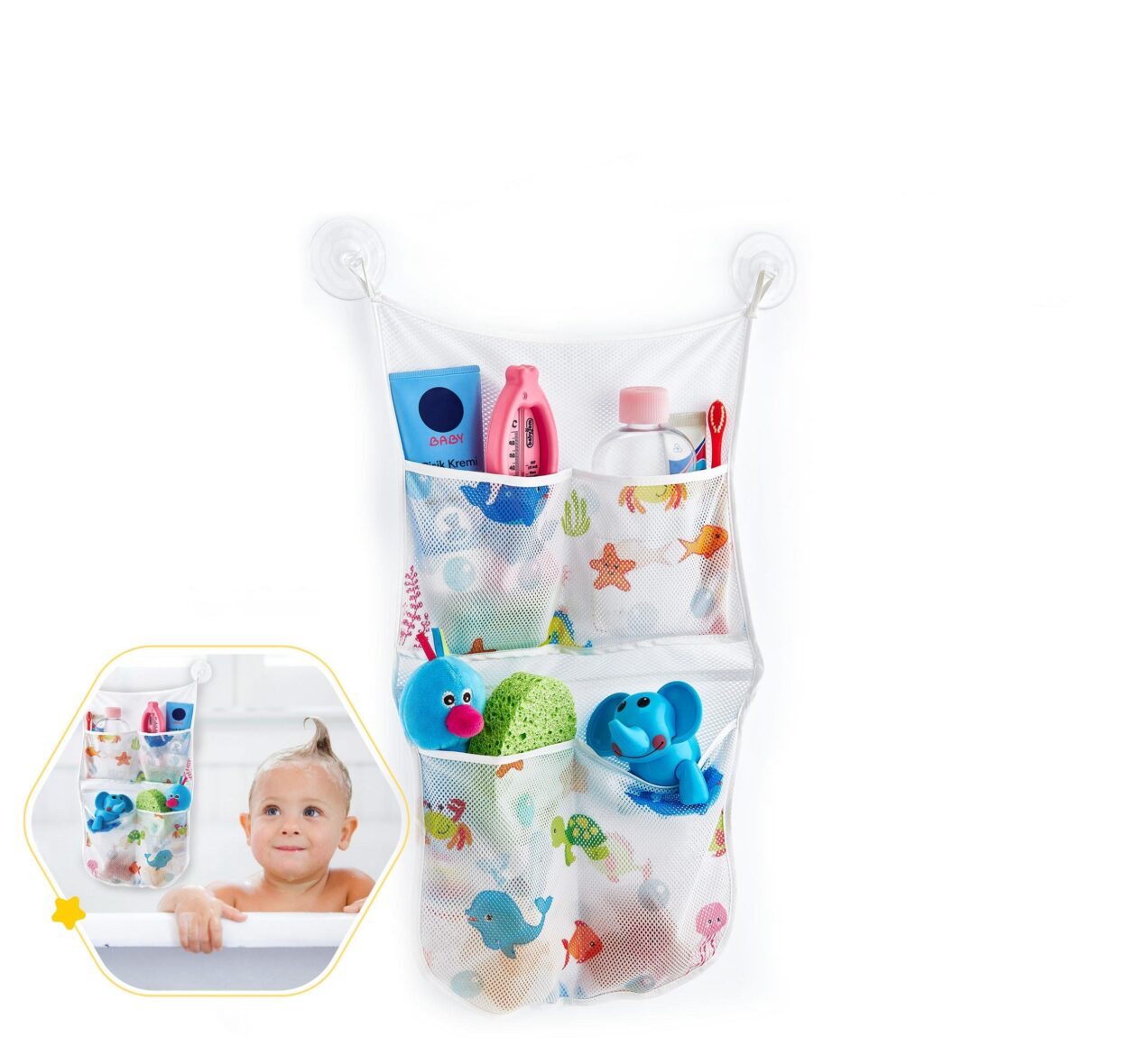 BabyJem Bebek Banyo Oyuncak Torbası 469 Beyaz