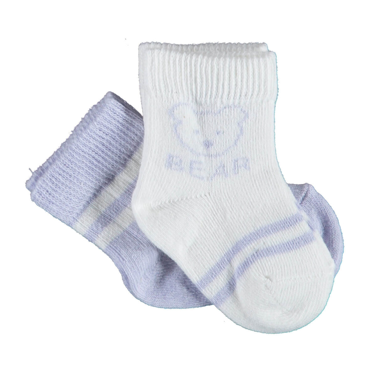 Bibaby Biorganic Bear 2’Li Kız Çorap 68412 Lila