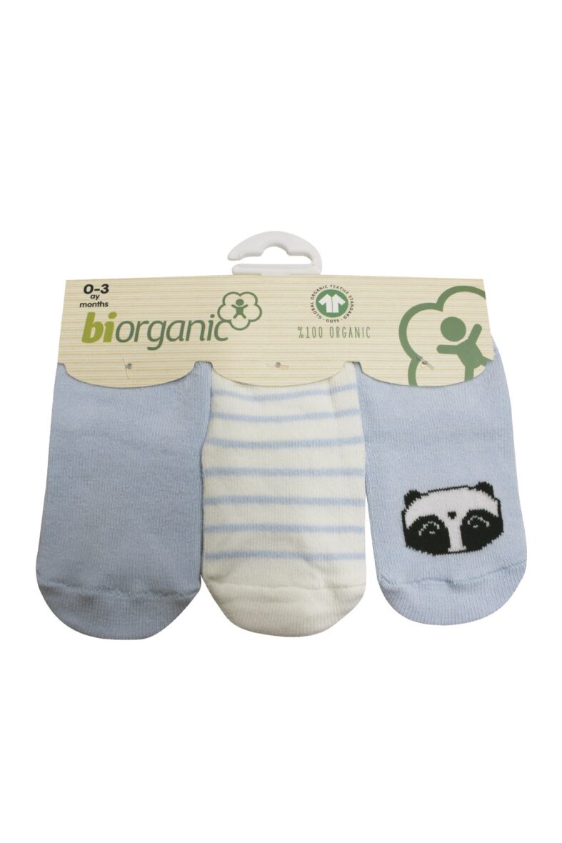 Bibaby Biorganic Clever Boy 3’Lü Çorap 68359 Mavi