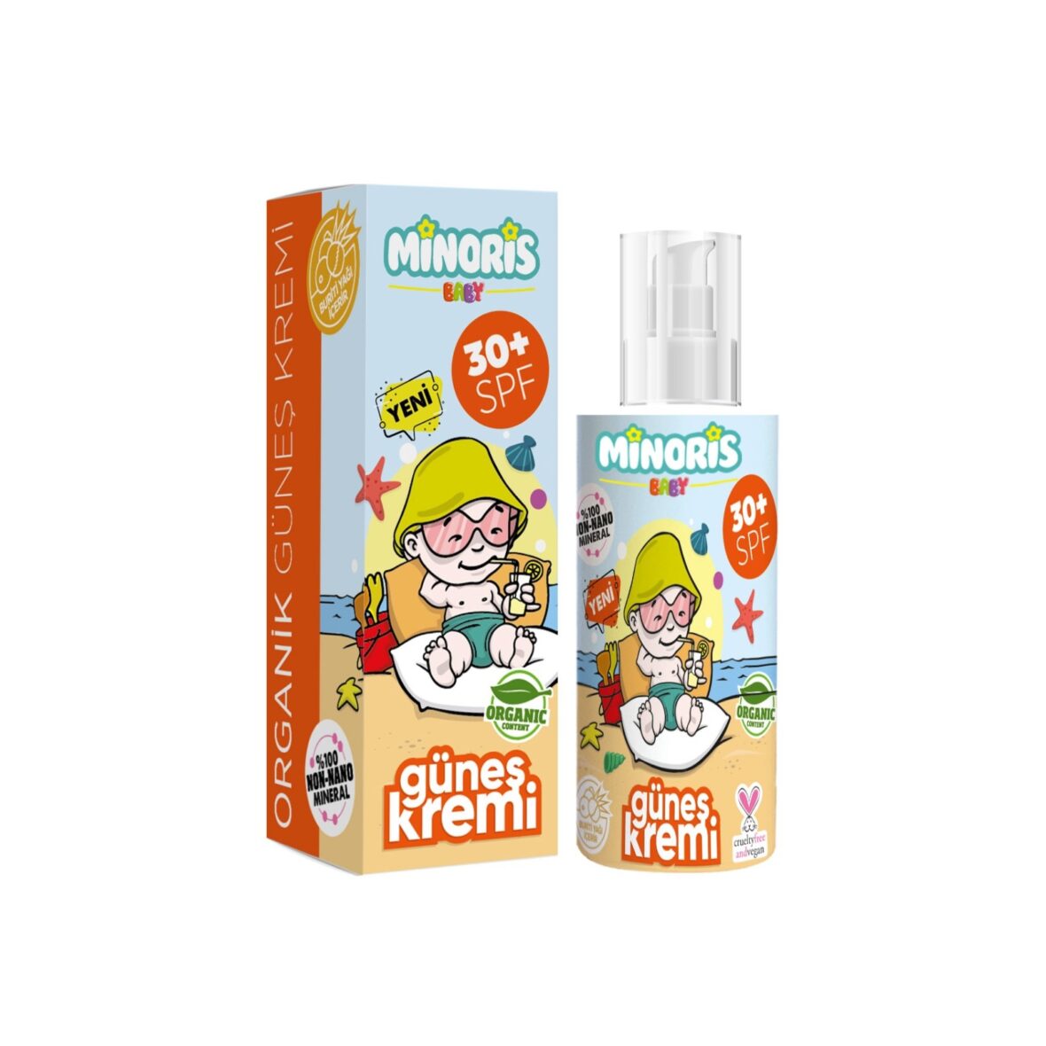 Minoris Baby Organik Güneş Koruyucu Sprey Krem 30 SPF 150ml