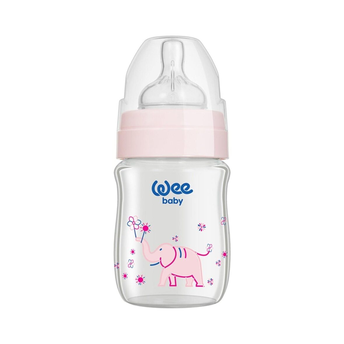 Wee Baby Klasik Plus Geniş Ağızlı Isıya Dayanıklı Cam Biberon 120ml 139