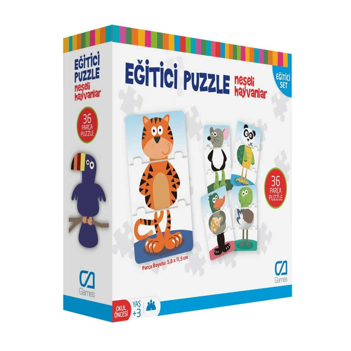 Games Eğitici Puzzle Neşeli Hayvanlar 36 Parça