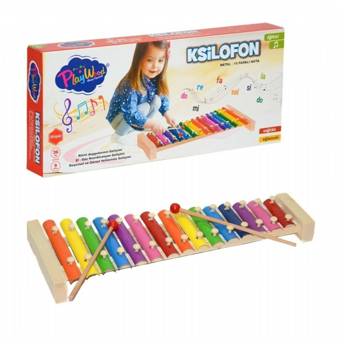 Play Wood Ahşap 15 Notalı Ksilofon 376