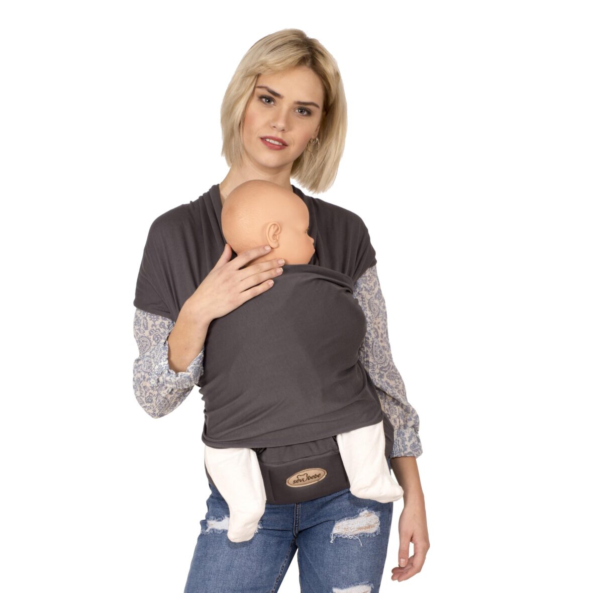 Sevi Bebe Bel Destekli Sling ART-565 Gri