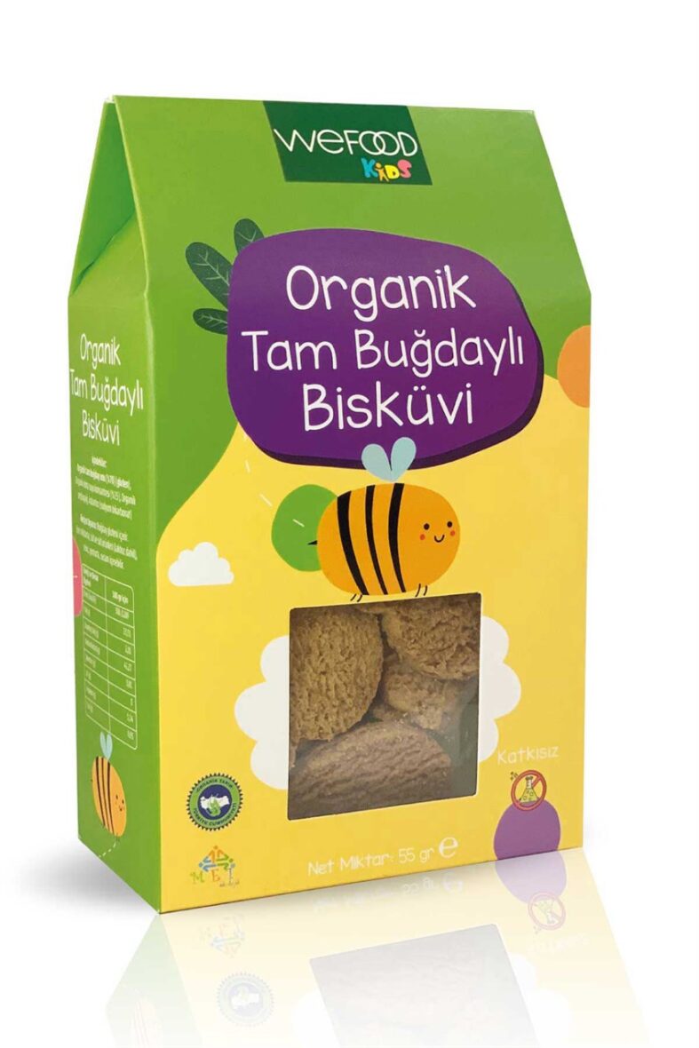 Wefood Kids Organik Tam Buğdaylı Bisküvi 55gr