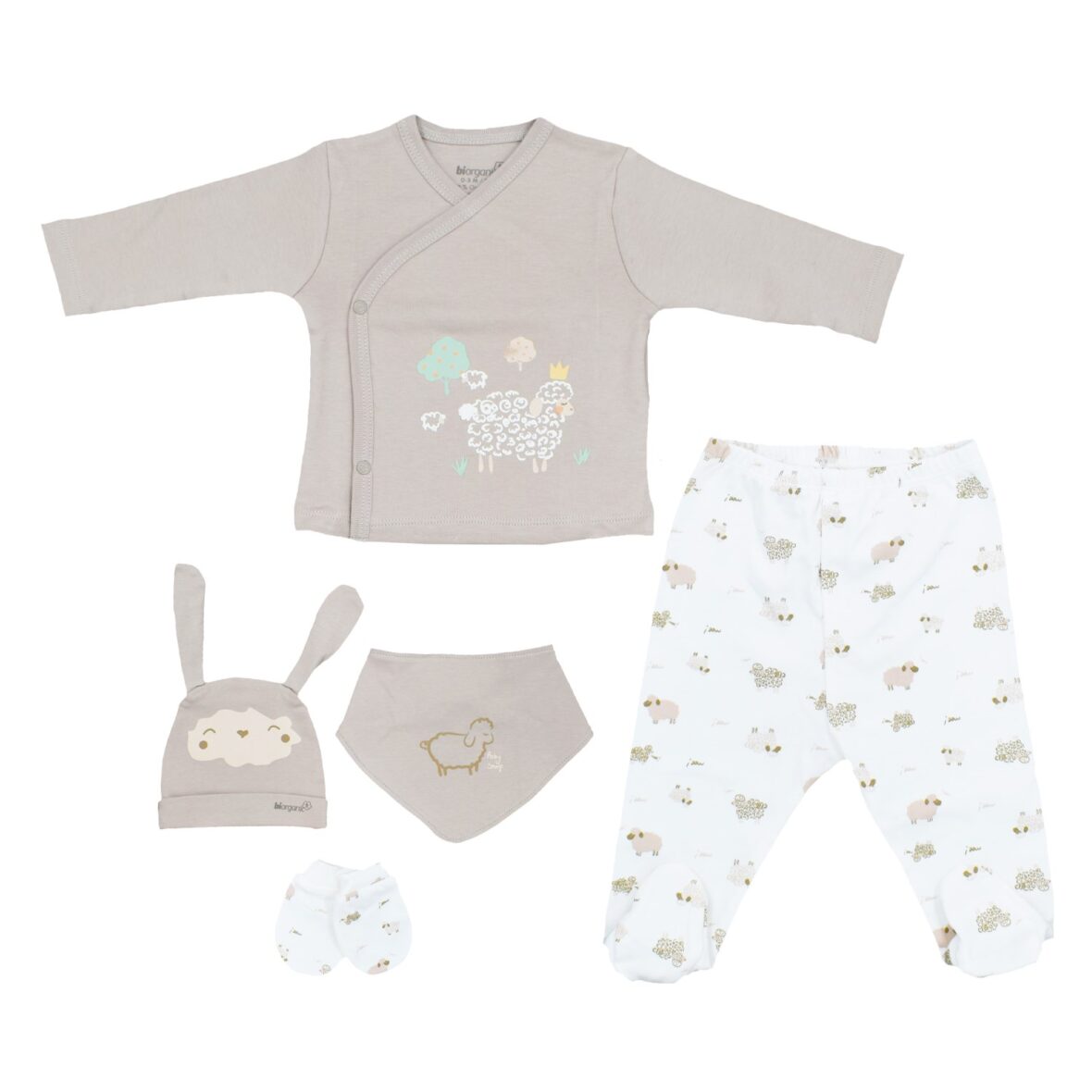 Bibaby Biorganic Curly Sheep 5’Li Set 62266 Bej