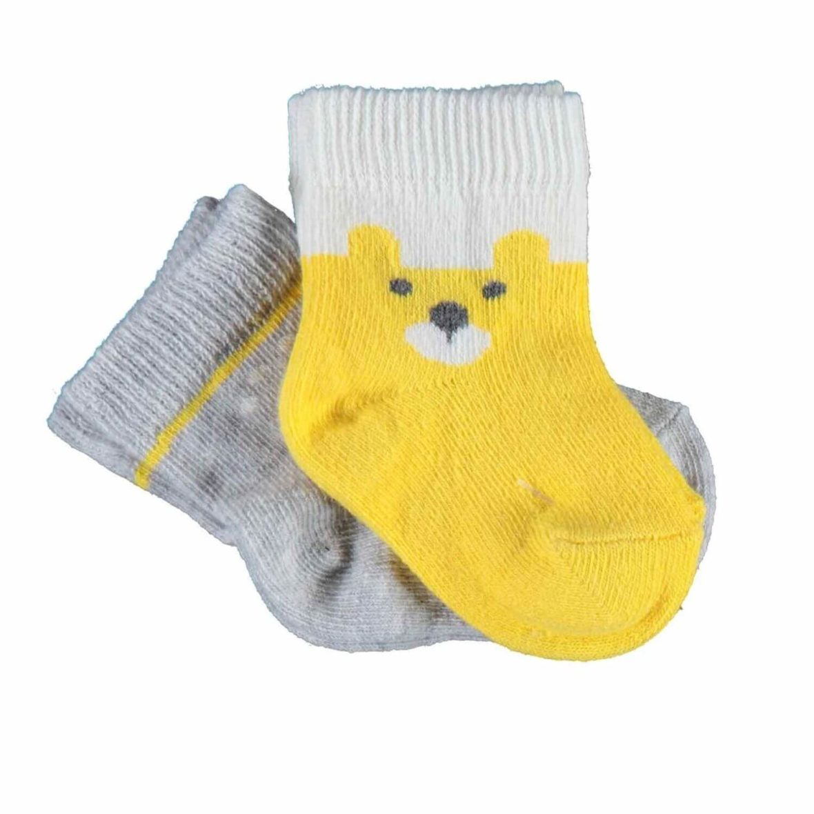 Bibaby Biorganic Happy Bear 2’Li Çorap 68413 Sarı