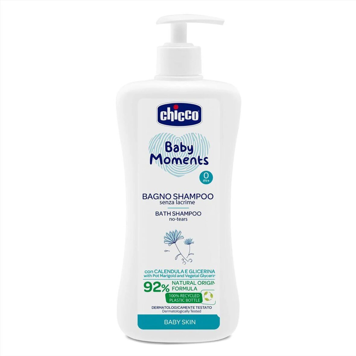 Chicco Baby Moments Doğal Göz Yakmayan Bebek Saç ve Vücut Şampuanı 750ml