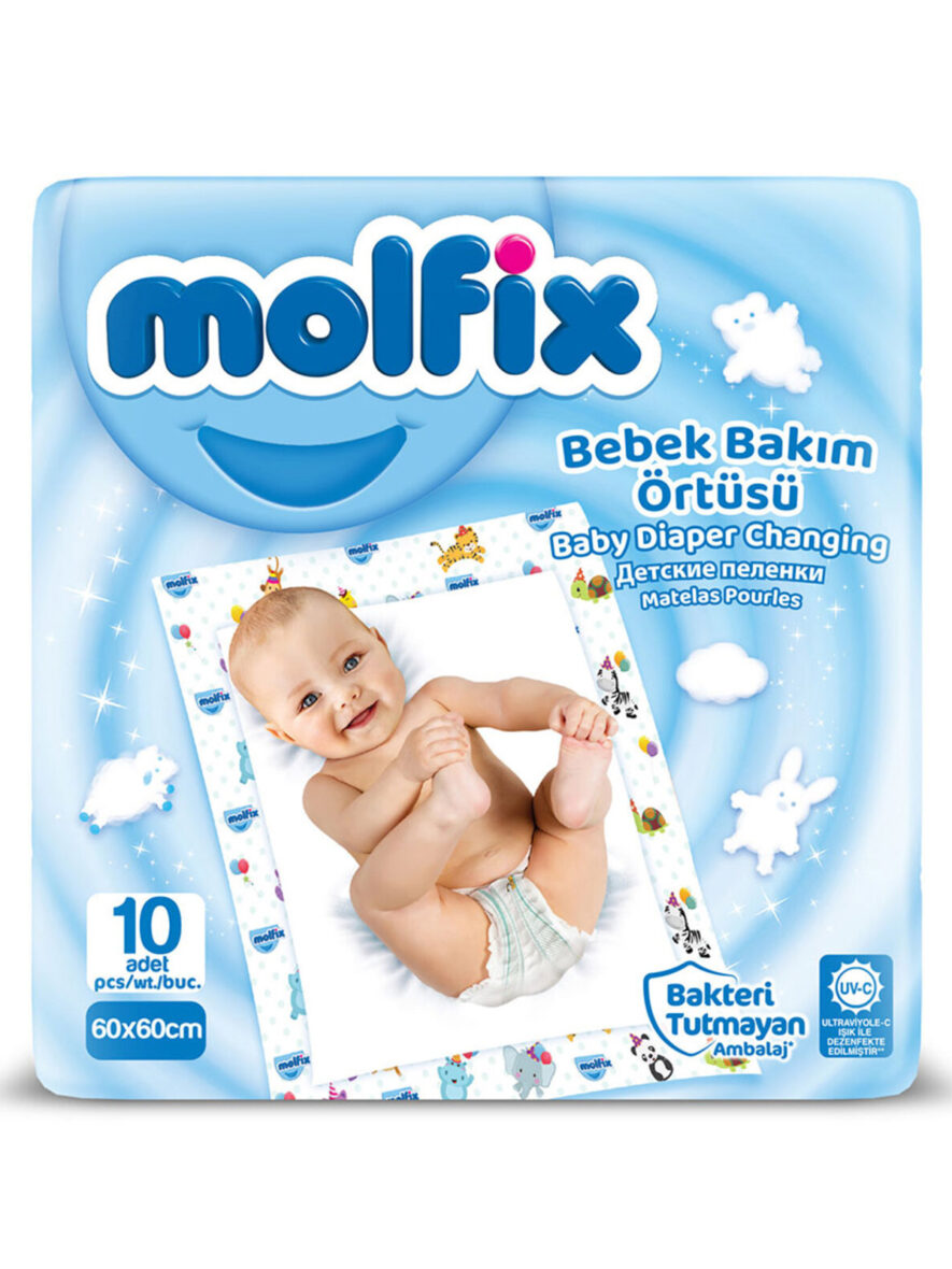 Molfix Bebek Bakım Örtüsü 60×60 10 Adet