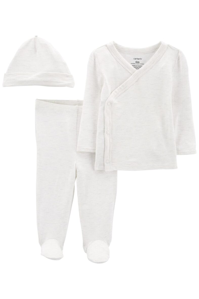 Carter’s Layette Bebek 3’lü Alt Üst Set 1O970110 Gri