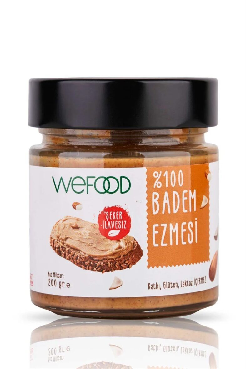 Wefood %100 Sade Badem Ezmesi 200gr