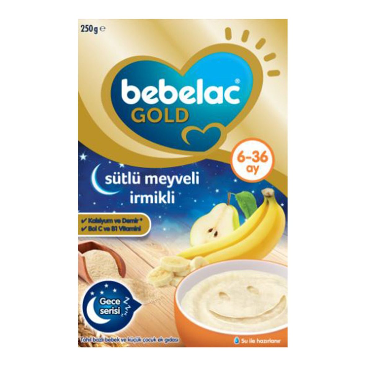 Bebelac Gold Sütlü Meyveli İrmikli Kaşık Maması 250gr