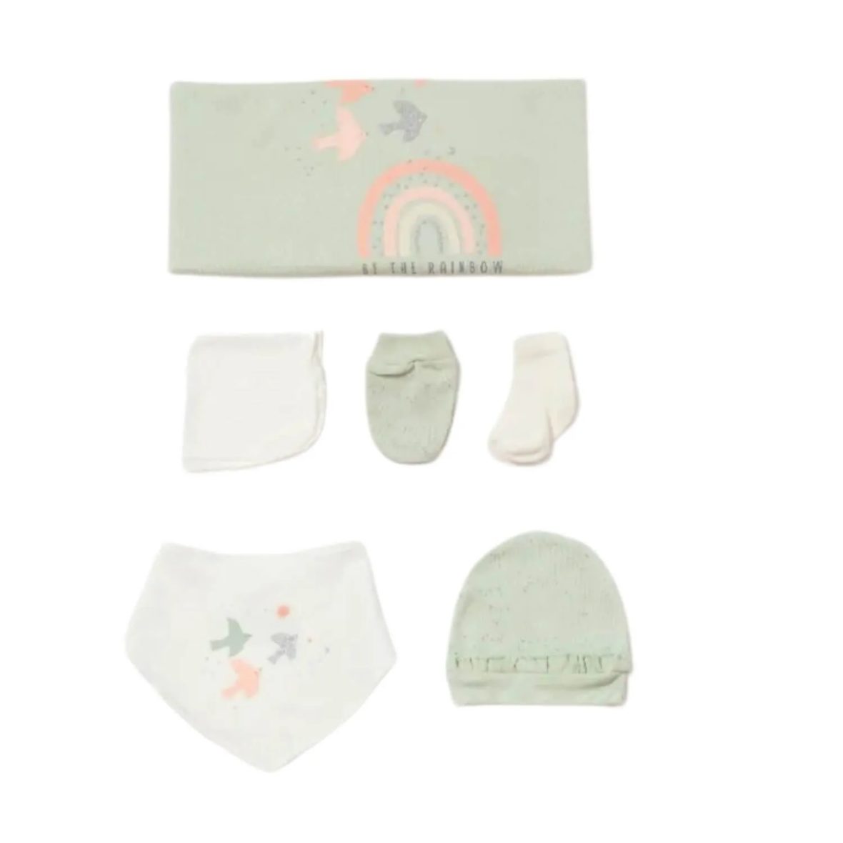 bibaby-biorganic-tiny-birds-10-lu-set-63220-ekru-yesil-236486