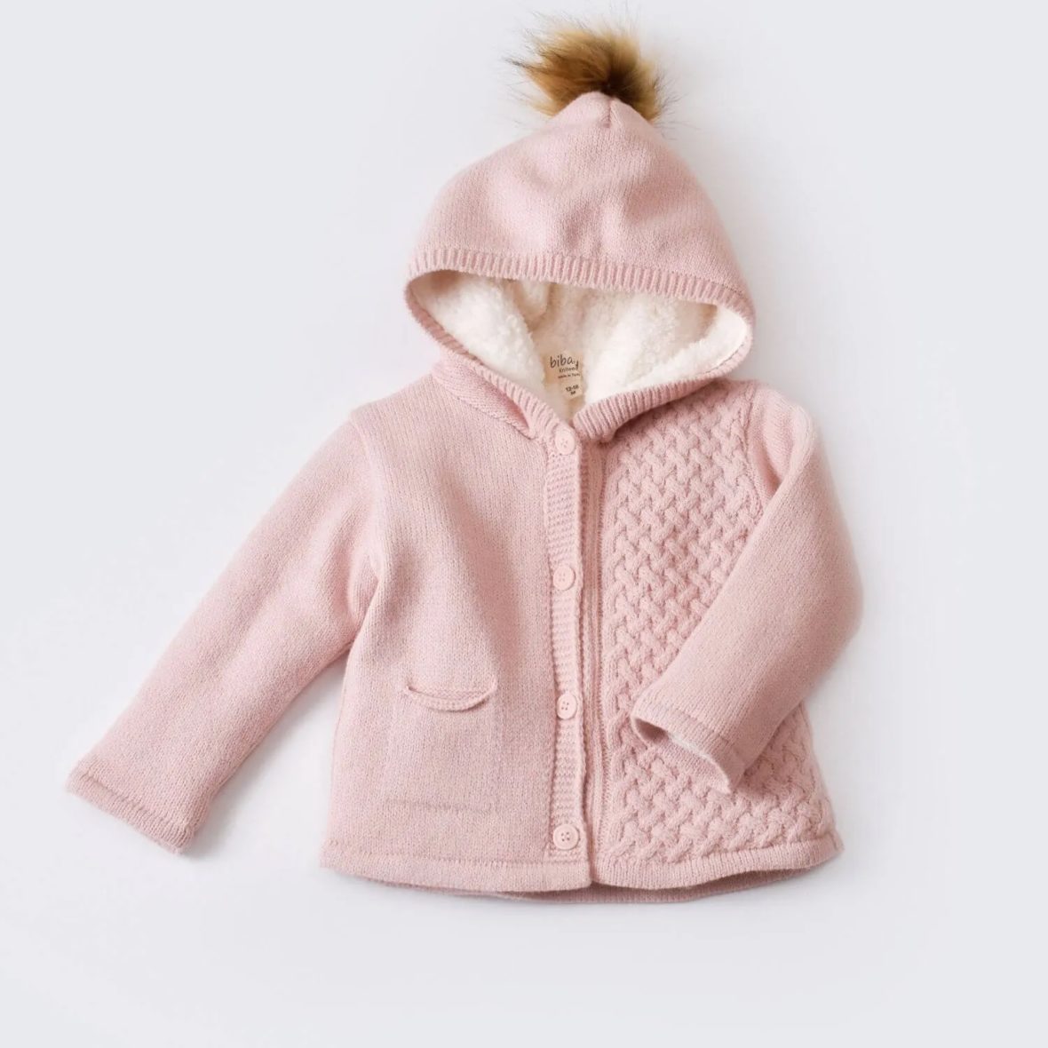 Bibaby Cepli Welsoftlu Triko Hırka 61425 Pembe