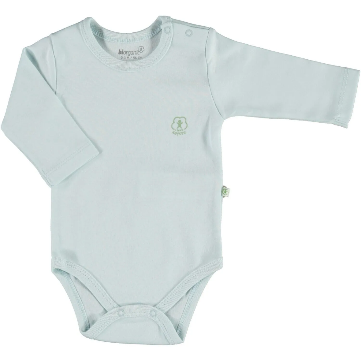 Bibaby Biorganic Basic Nature Uzun Kol Body 56883 Mavi