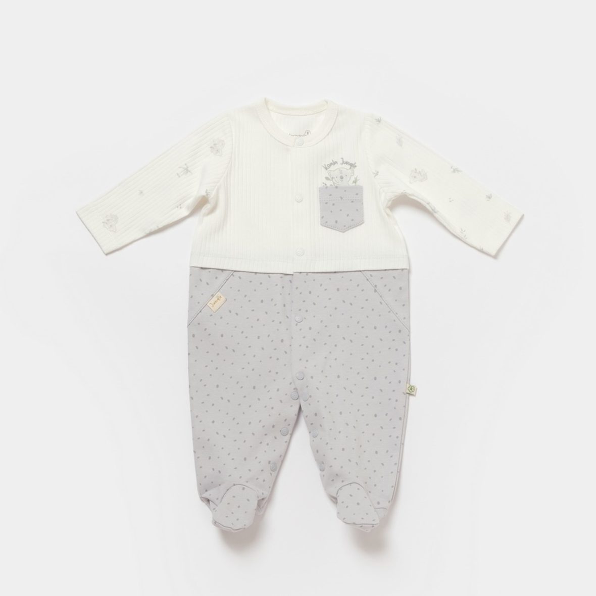 Bibaby Biorganic Koala Jungle Bebek Tulum 60733 Gri