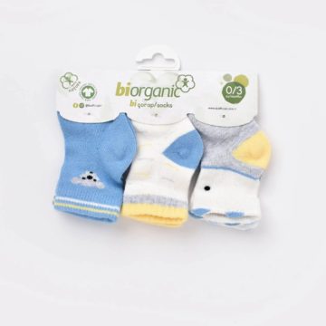 bibaby-biorganic-papyonlu-koala-erkek-3-lu-corap-68447-mavi-237155