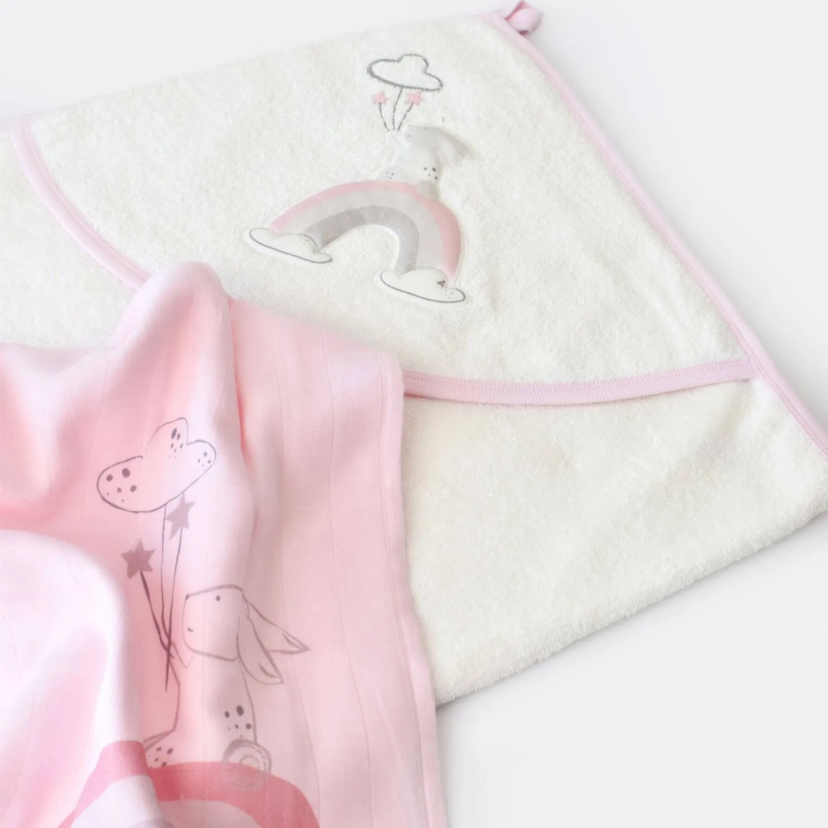 bibaby-pretty-rabbit-muslin-havlu-set-66345-pembe-241654