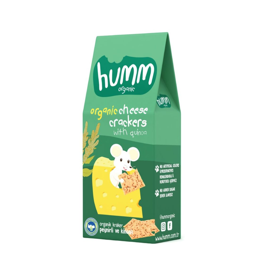 Humm Organik Peynirli Kinoalı Kraker 60 Gr