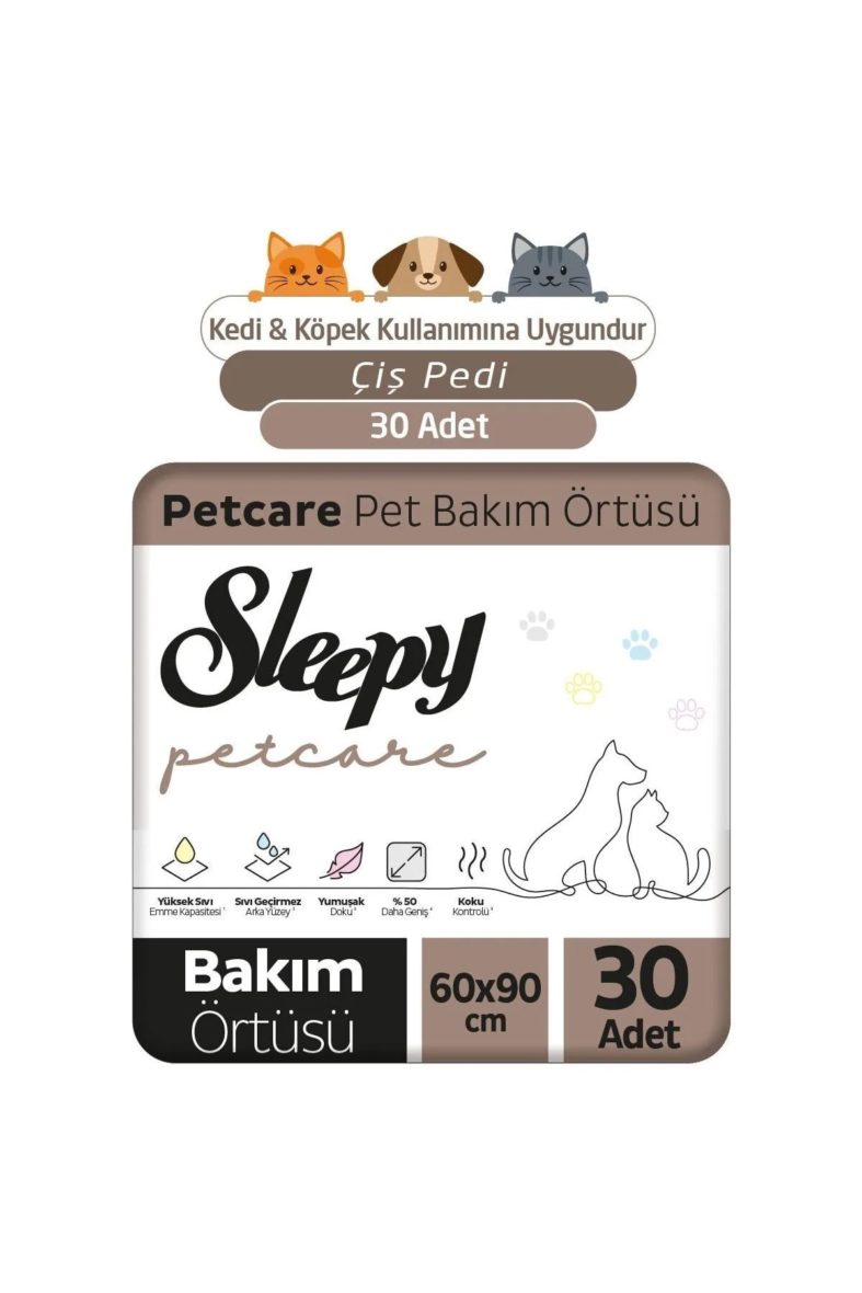 Sleepy Petcare Pet Bakım Örtüsü 60×90 30 Adet