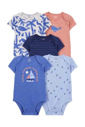 carter-s-layette-erkek-bebek-5-li-kisa-kol-body-1q934610-karisik-renkli-244721