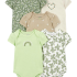 carter s layette kiz bebek 5 li kisa kol body 1q934410 karisik renkli 244709