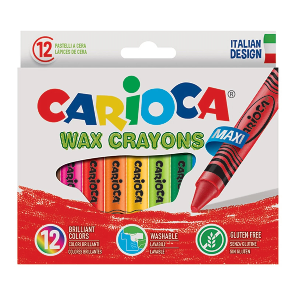 Carioca Wax Yıkanabilir Pastel Boya Kalemi 12’Li