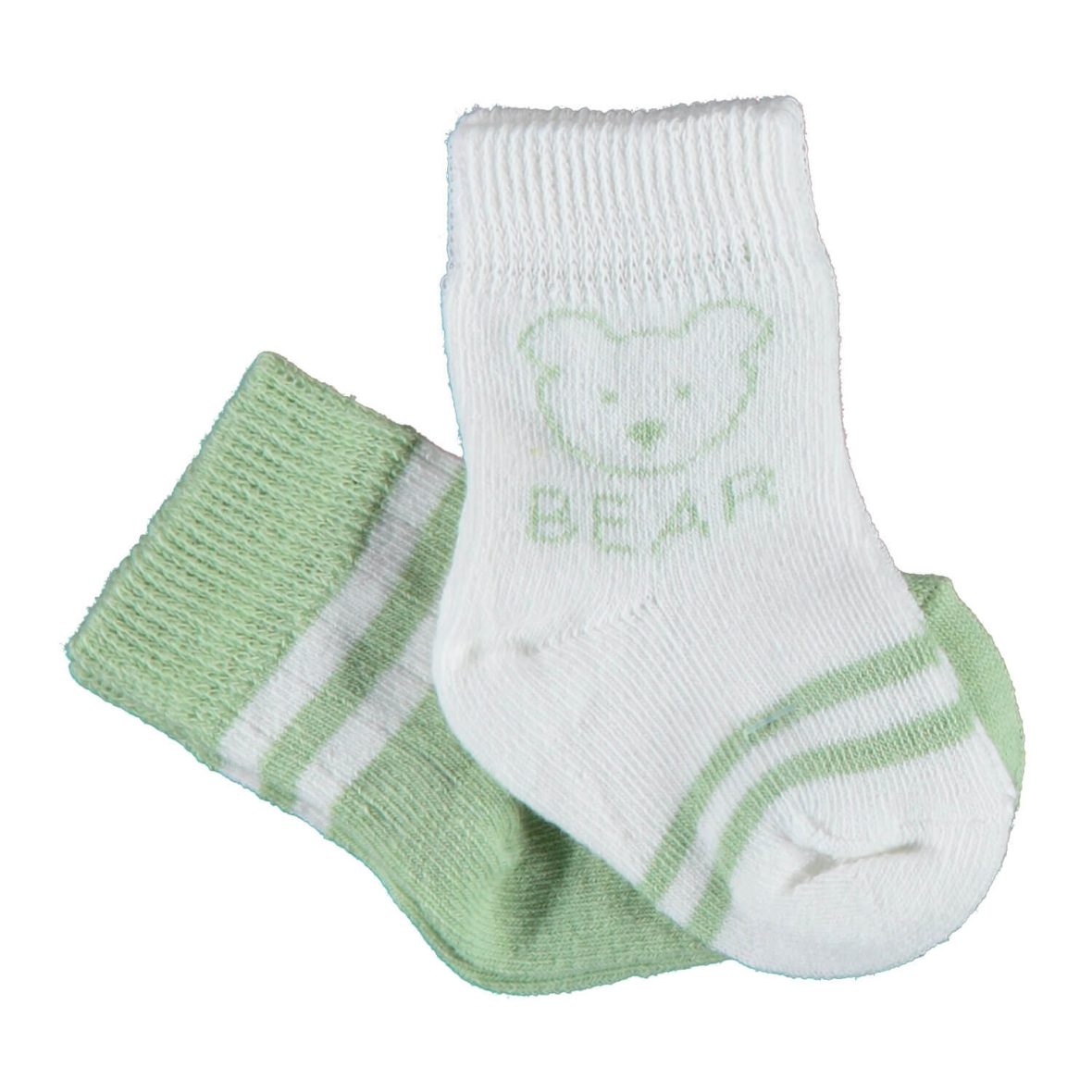 Bibaby Biorganic Bear 2’Li Kız Çorap 68412 Yeşil