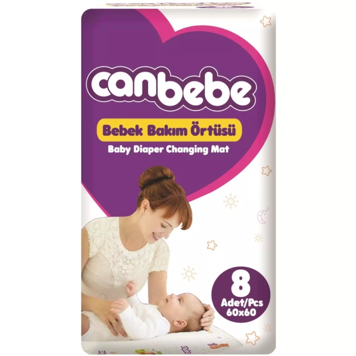 Canbebe Bebek Bakım Örtüsü 60×60 Cm 8 Adet