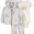 carter s layette bebek 3 lu hirkali set 1r041610 gri 247963