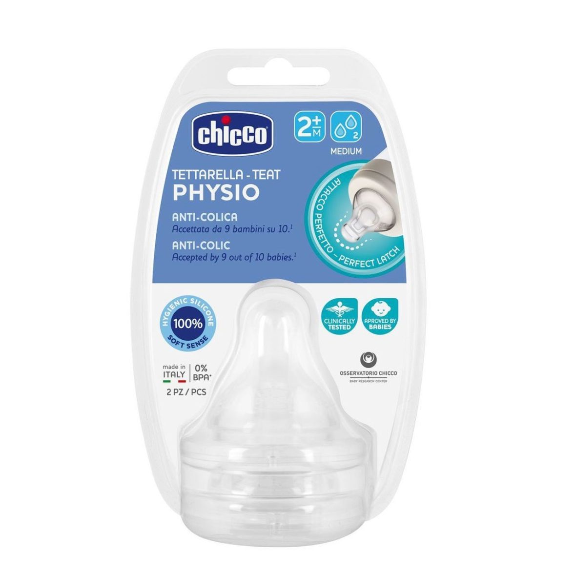 Chicco Well-Being 2’Li Biberon Emziği 2+ Ay