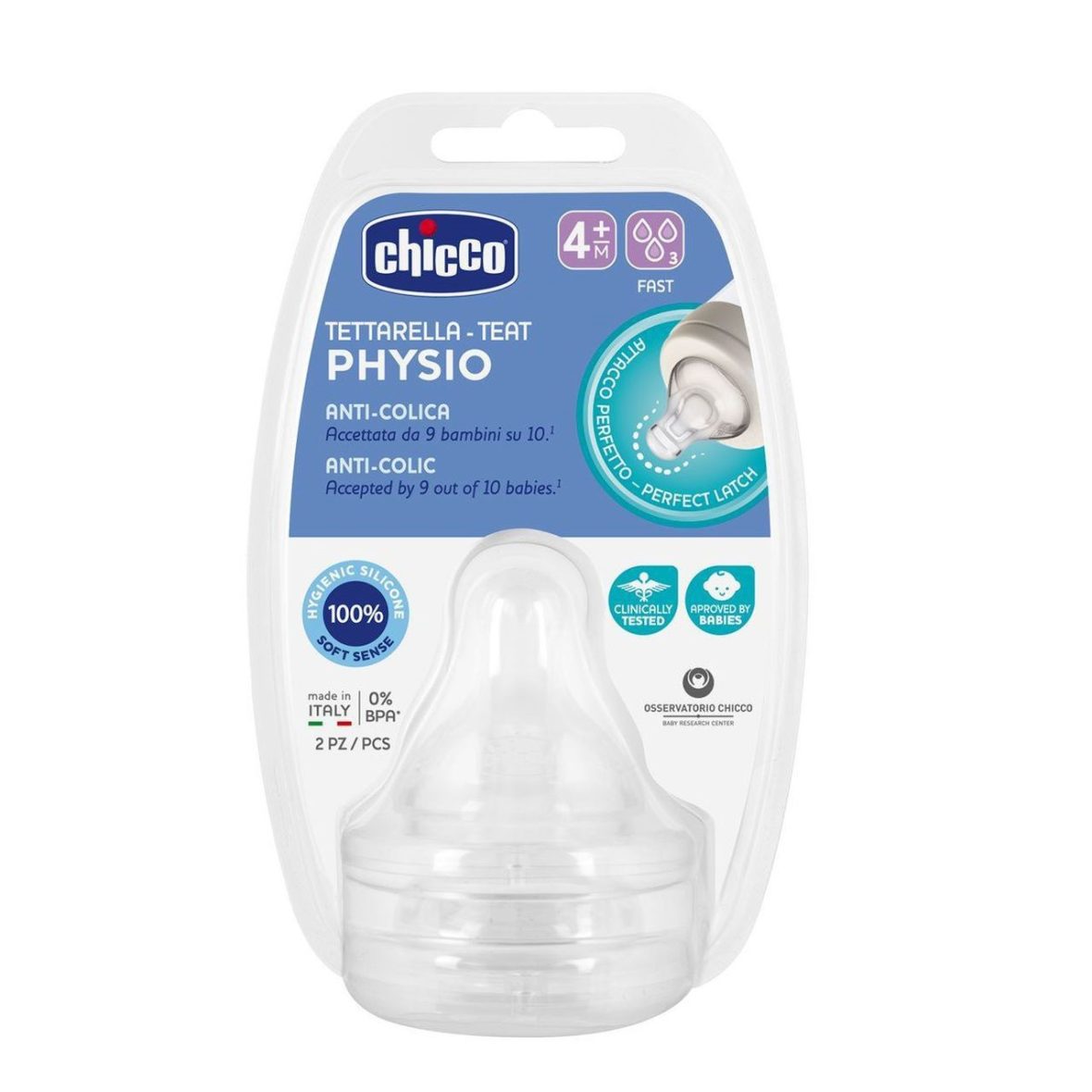 Chicco Well-Being 2’Li Biberon Emziği 4+ Ay